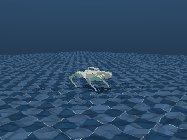 Quadruped locomotion with STL specifications